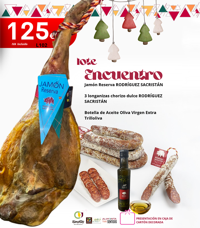 Lote de navidad encuentro de jamón y embutidos rodríguez sacristán